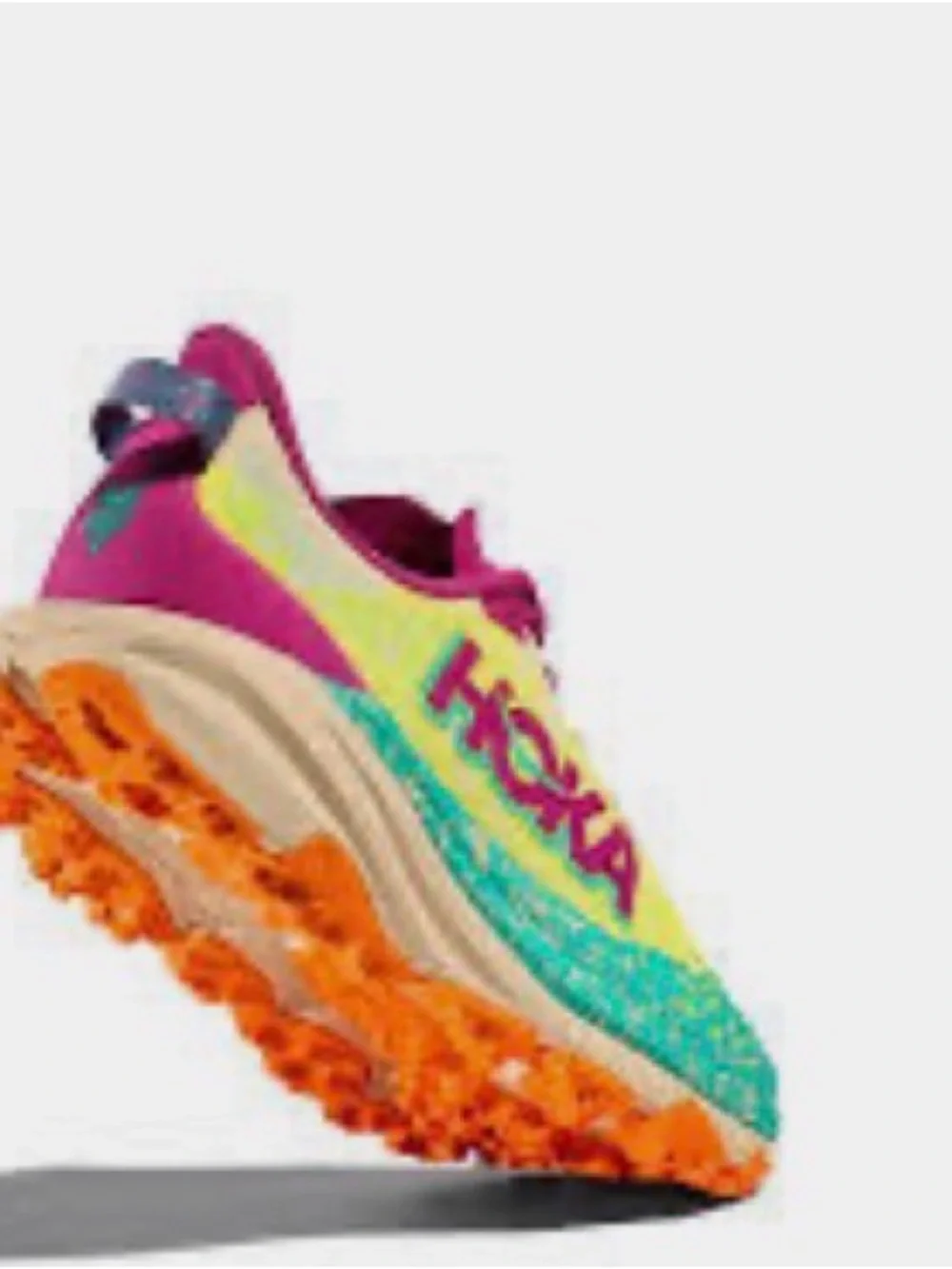 HOKA Speedgoat W 6.5 Kids 6 Trail Running Shoes Flower Nectar Neon Tangerine